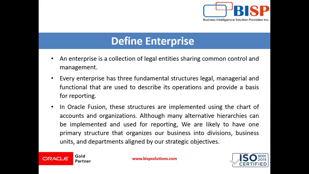 Oracle Sales Enterprise Setups | Oracle Sales CRM | Oracle CRM | Oracle Enterprise Structure | BISP