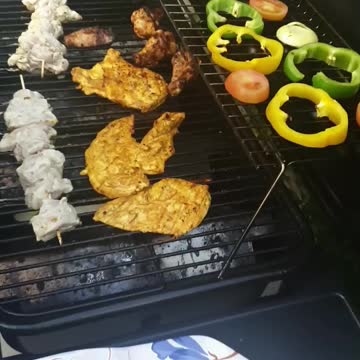 Barbeque on a nice weather during corona times 2020