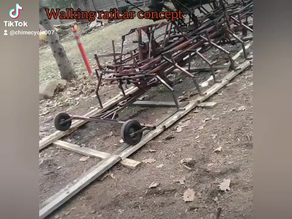 Walking rail car