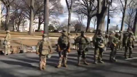 The view from Biden’s motorcade as it made its way up to the Capitol