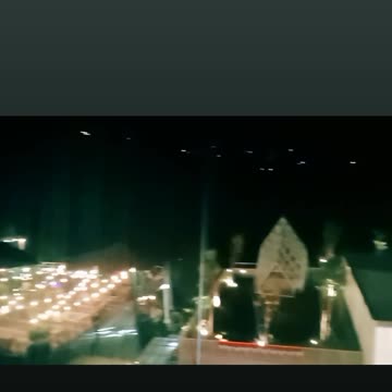 The beauty of one of the buildings at night with lights