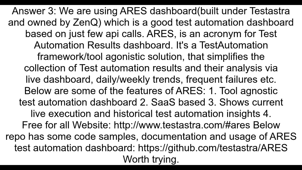 How to automate testing reporting dashboards