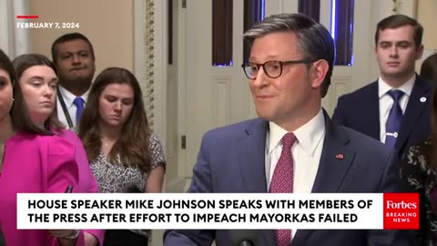 BREAKING: Speaker Johnson Vows To Bring Up Articles Of Impeachment For Mayorkas After Recent Failure