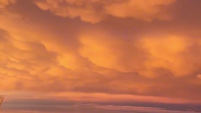 sunset on clouds