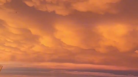 sunset on clouds