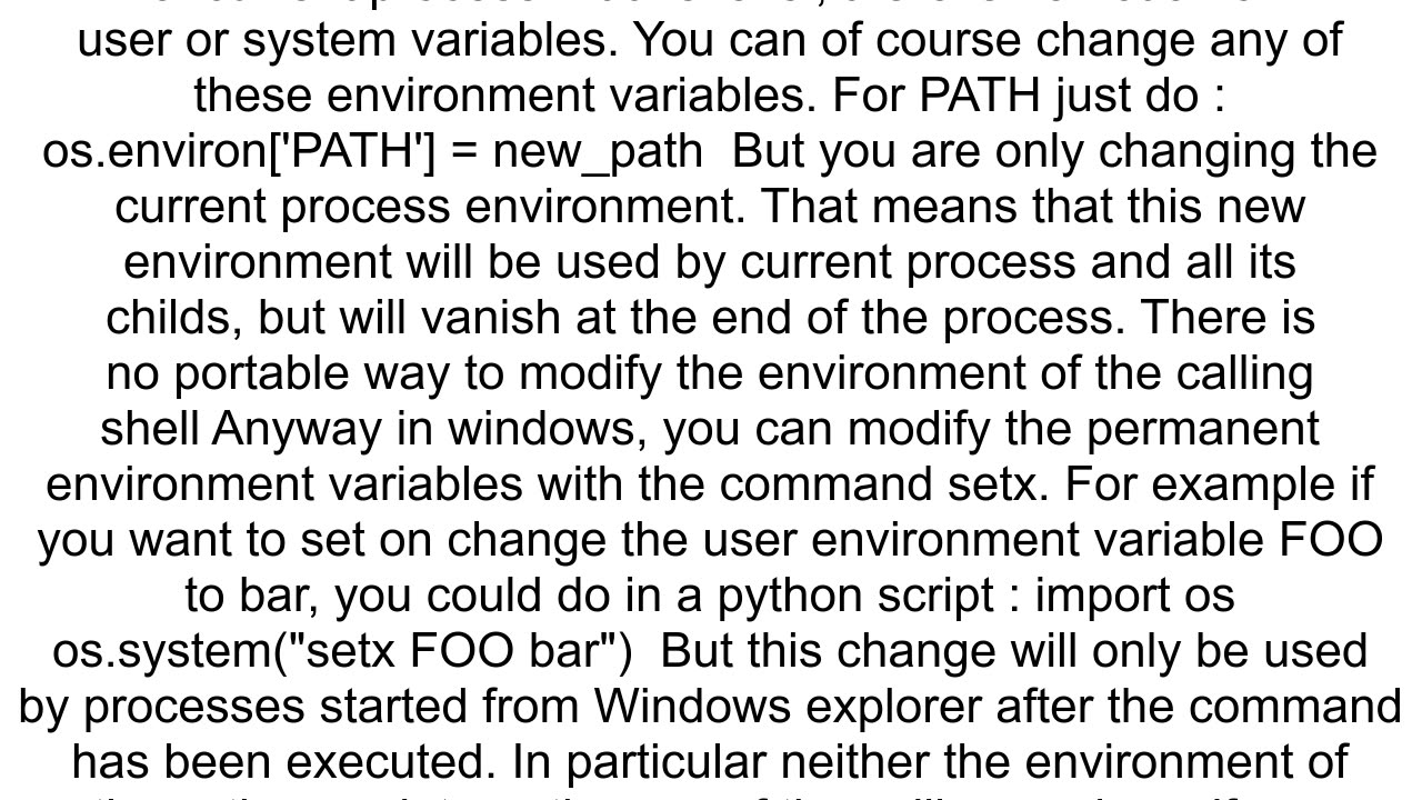 Environment variables for the current user with Python