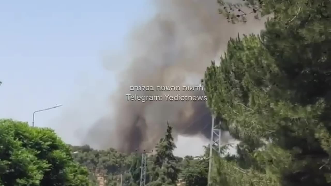 A fire broke out in Safed after it was targeted from southern Lebanon