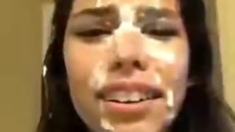 Dad i dont want to play this game anymore- Girl with weird substances in her face