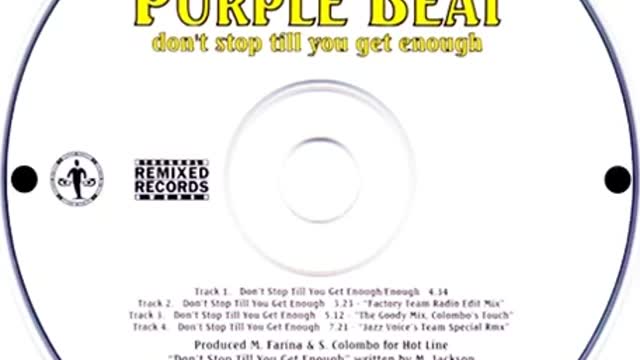Purple Beat - Don't Stop Till You Get Enough