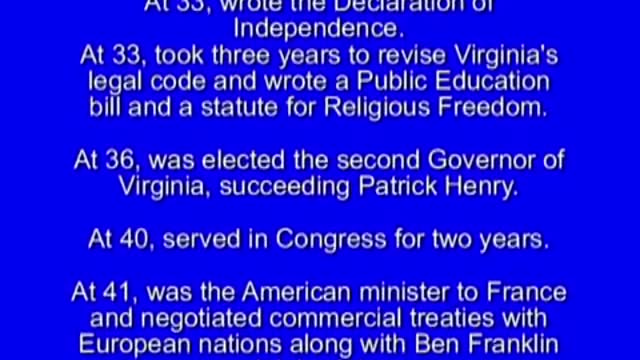 THOMAS JEFFERSON -- The Smartest Man in US History