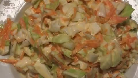 Food. Coleslaw salad