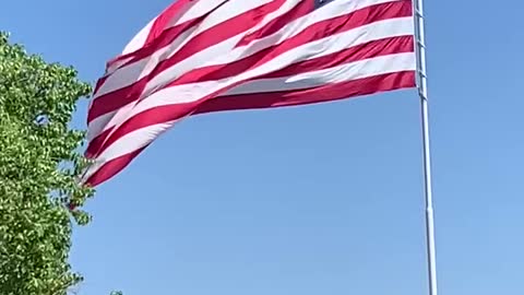 Old Glory flying in the breeze