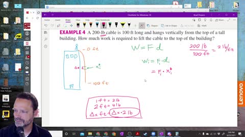 Calculus 2 - Section 6-4-Rope problem