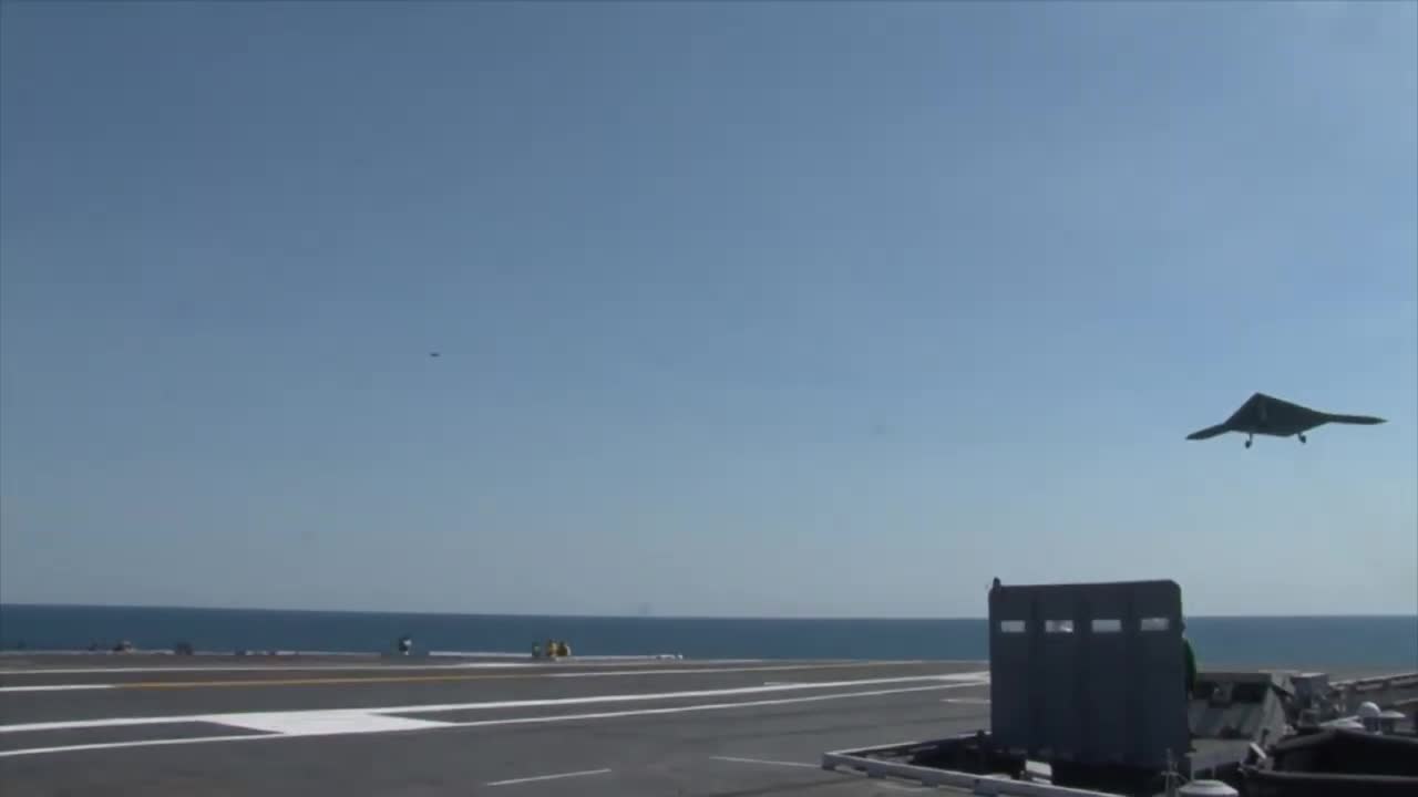 UCAS Takeoff Landing Touch and Go air plane demonstrator on Ship