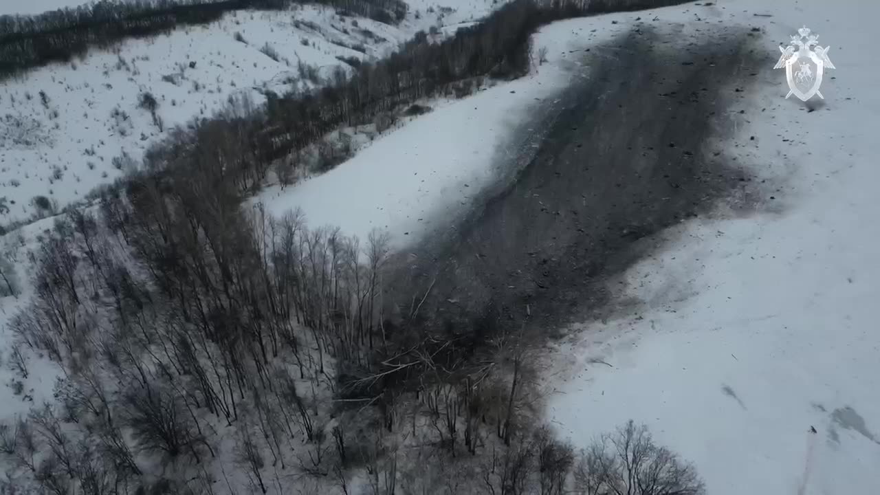 Crash Sight of the IL-76 Shot Down Over Belgorod