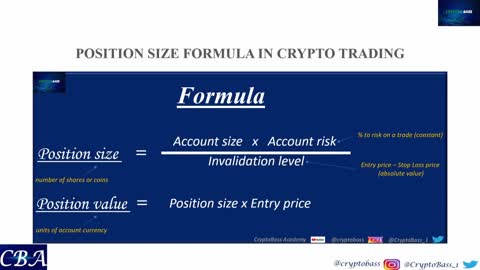 How to Calculate Position Size in Crypto (Simple Formula) Trading #crypto #trading #education