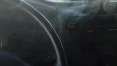 Having your car on fire while driving