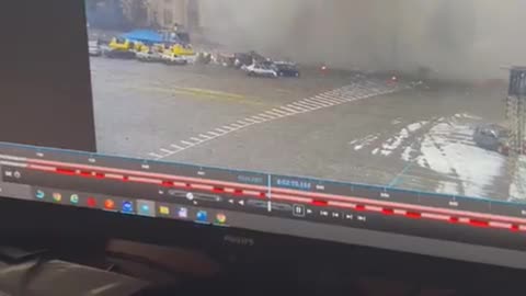 Russia Ukraine Rocket destroys building