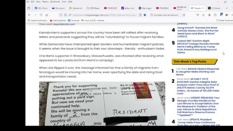 People with Harris Signs in Panic After Receiving Letters and Postcards Thanking Them for