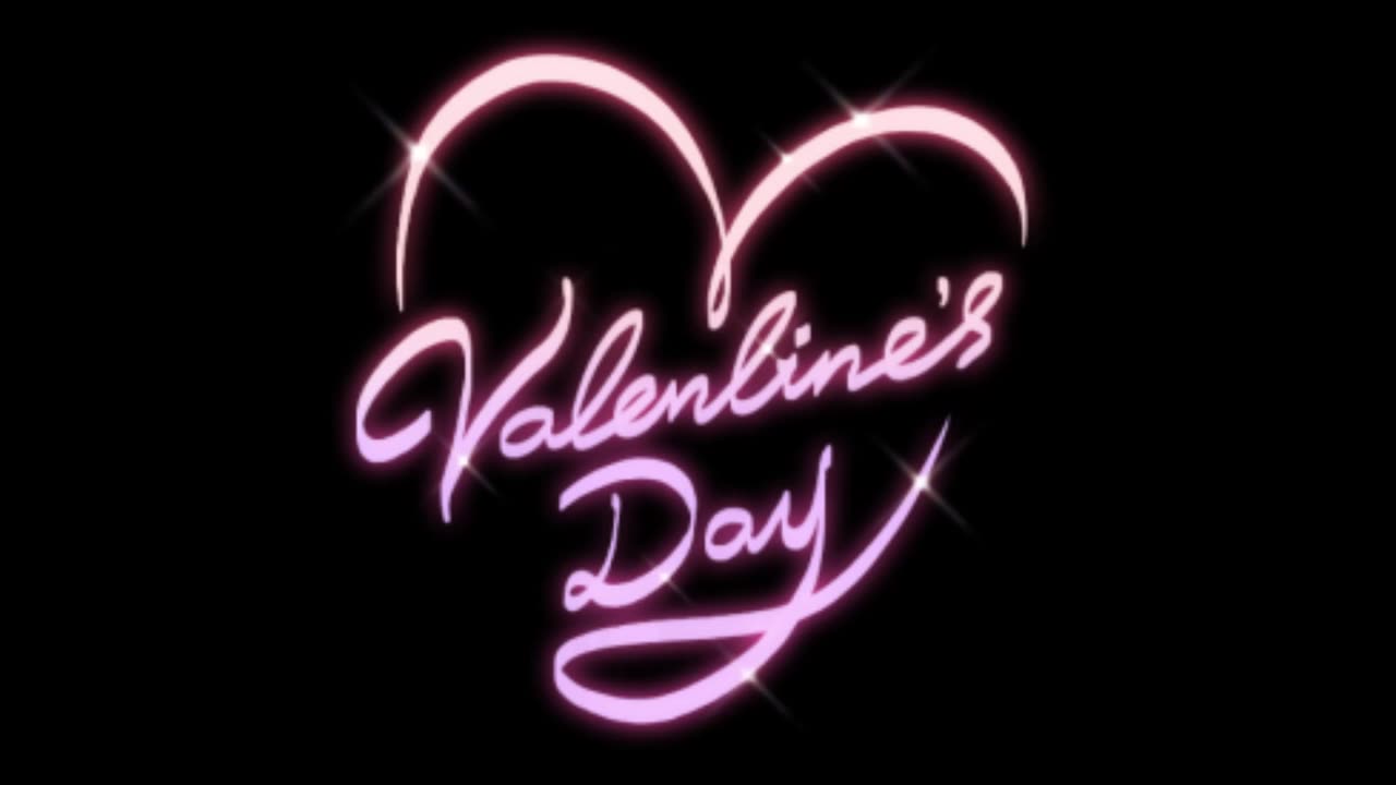 (No Sound) Valentine's Day Digital Art TV/PC Screensaver Background