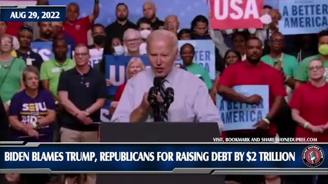 Blden Tells Dem Audience Trump Raised Debt $2 Trillion