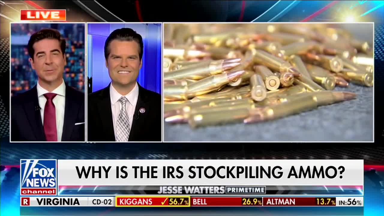 Gaetz on Fox News: Why Is Biden's IRS Buying $725,000 Worth of Ammo?