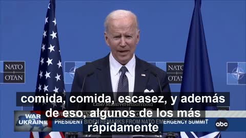 Joe Biden Hands Out Food Shortages Faster With Spanish Subtitles