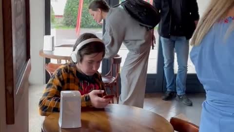 Angelina Jolie was spotted at a cafe in western Ukrainian city of Lviv on April 30.