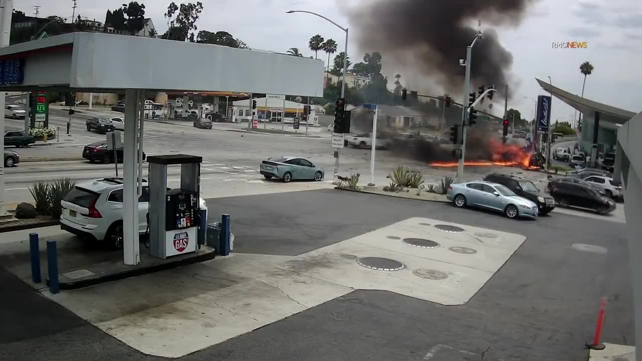 Video of accident at Slauson/La Brea