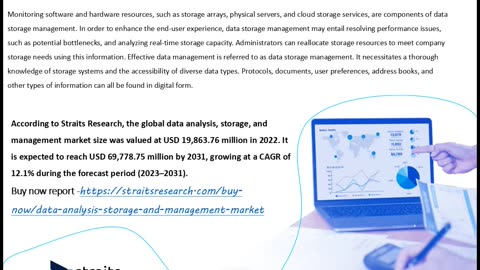 Global Data Analysis, Storage, and Management Market 2023-2031 | Straits Research