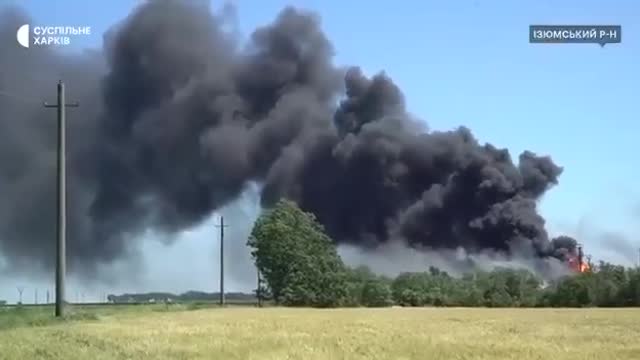 Shebelinskiy gas processing plant near Kharkov continues to burn for the 5th day.