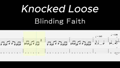 Knocked Loose - Blinding Faith [ Bass Tab and song ]