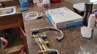 Unboxing Moen faucet item CA87888