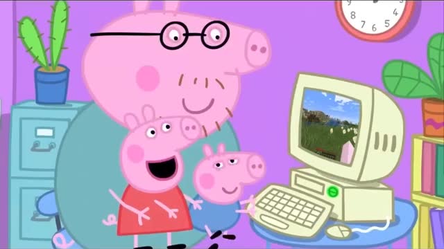 Peppa and the minecraft