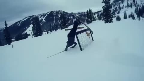 Ski run rail slowmo perfect scorpion