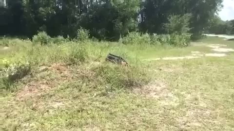 Blue shirt bike face plant