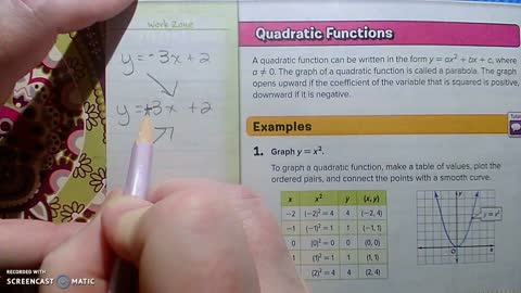 Gr 8 - Ch 4 - Lesson 8 - Quadratic Functions