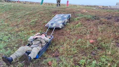 Test of the ground drone "Bratishka".