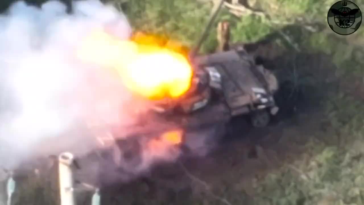 RUSSIAN TANK RIDES OVER 2 MINES AND THEN EATS AN ATGM.