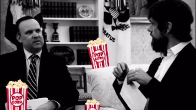 What's going on? Dan Scavino popping corn with Jack Dorsey