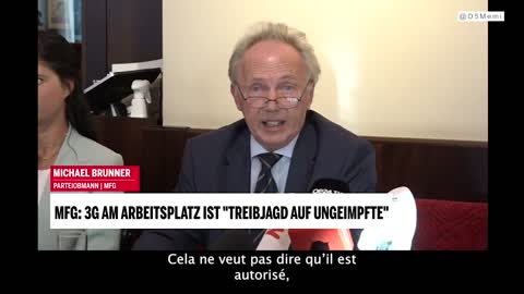 Maître Brunner: Le passeport sanitaire pour les non vaccinés sont inconstitutionnels