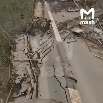 Paninsky Bridge Collapsed In Vyazma, Smolensk Region Of Russia