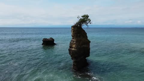 Natural Rock Formation by The Sea Bay