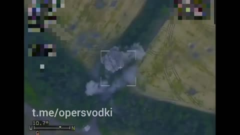 Group "V" artillerymen using a UAV detected a column of enemy armored vehicles