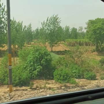 Fast moving train view