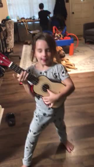 My 4 y/o giving Eddie Van Halen some MAGA love.