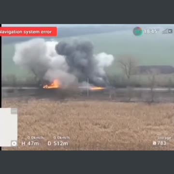 Ukraine Russia War Guilded missile takes out vehicle