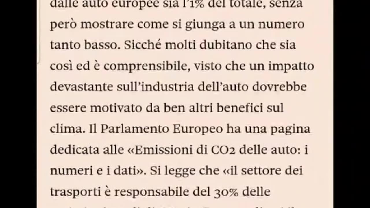 VIDEO NOTIZIA | ☄️Le automobili emettono solo l’1% di CO2