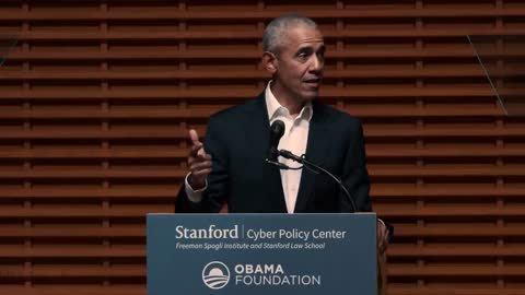 bama addresses disinformation in speech at Stanford