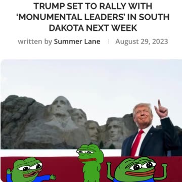 Donald Trump rally in South Dakota September 8, at 5:30 pm MT “The Monument” in Rapid City.